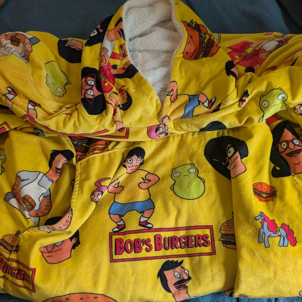 Bob's Burgers Yellow Hooded Blanket